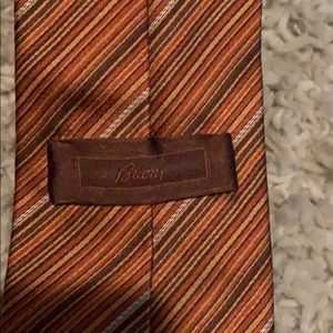 Tan and orange rare brioni tie
